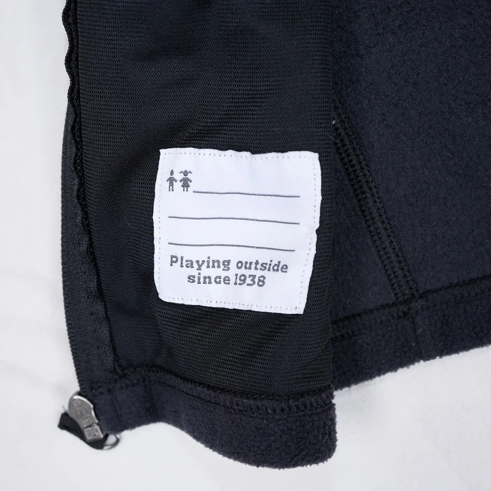 Columbia Benton Springs Fleece Vest Kids Medium 10-12 Black Full Zip WB1433